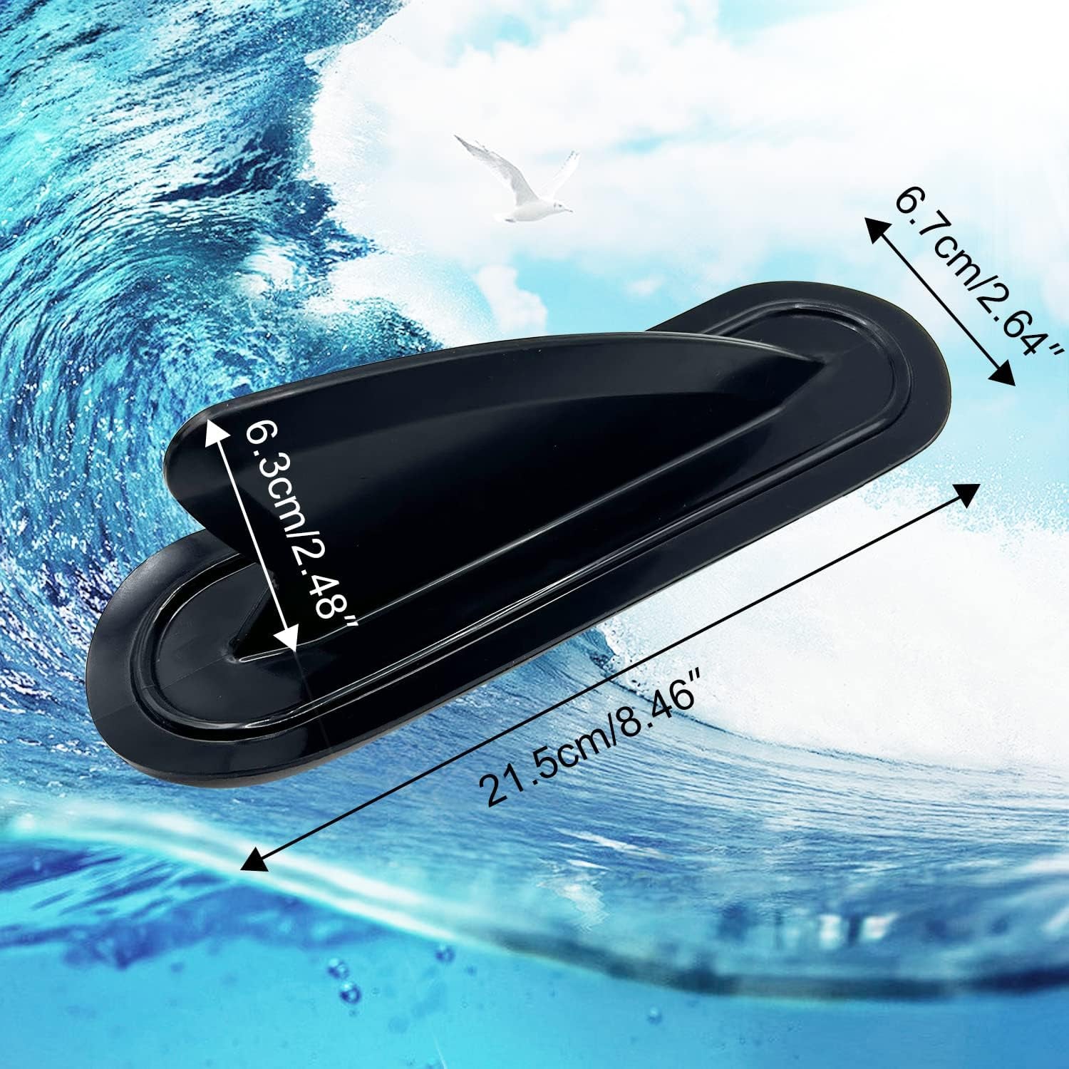 2 Pack Kayak Tracking Fin Skeg PVC Center Fin Surfing Watershed Board Fin for Kayak Canoe Boat Dinghy and for Long Board Surfboard Paddle Board