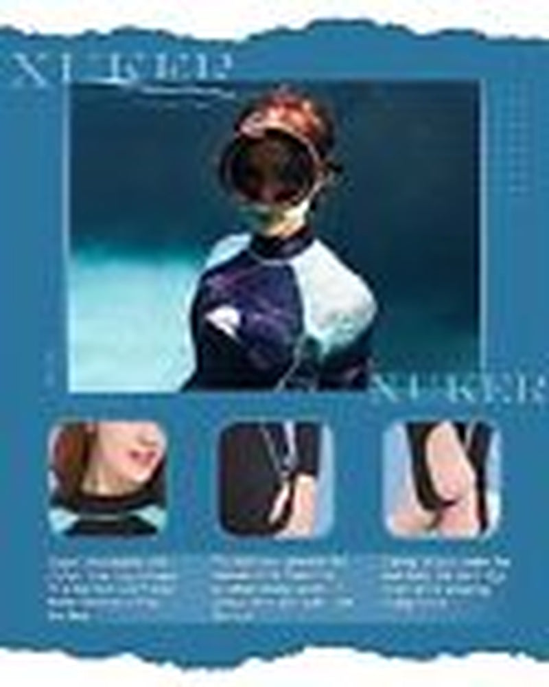 Women Men Wetsuit 2Mm 3Mm, Neoprene Wet Suits Front/Back Large Blue 2Mm Women