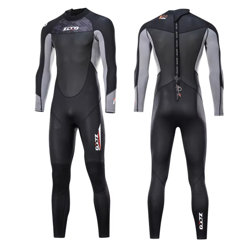 1.5Mm 3Mm Men Wetsuit Neoprene Scuba Diving Suit One-Piece Zipper Thickened Warm Spearfishing Swimwear Kayak Surfing Swimsuit