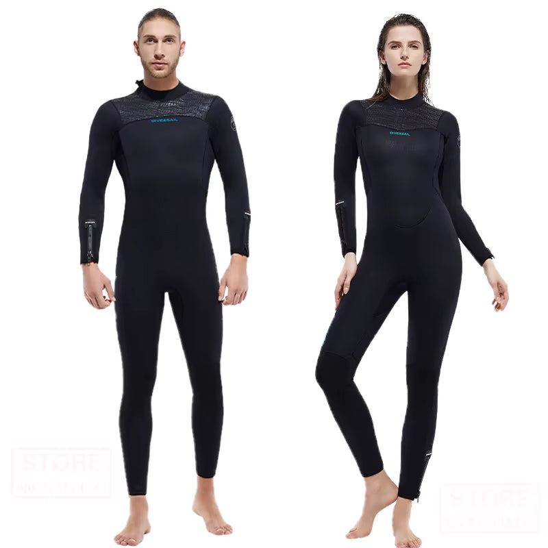 Premium 3MM/5MM Neoprene Wetsuit Men Women for Deep Scuba Diving Snorkeling Thickened Warm Wetsuit Swimming Kayaking Surf Suits