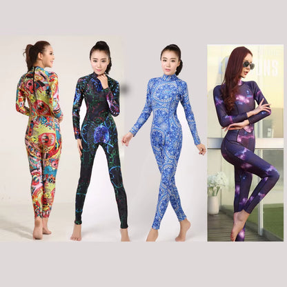 Women'S Full Wetsuit, Premium Neoprene Wet Suit, Starry Starry Sky Printed Full Body, Long Sleeve Wetsuit, XS, S, M, L, XL, XXL