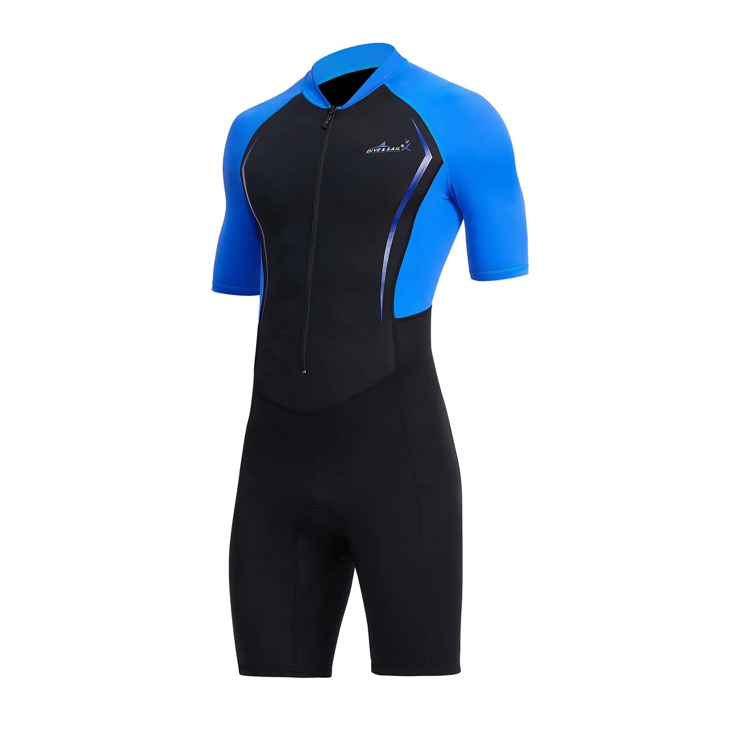 Mens Shorty Wetsuit 1.5Mm Sun Protective One Piece Full Body Diving Suit Swimming Pool Scuba Diving Snorkeling Suit