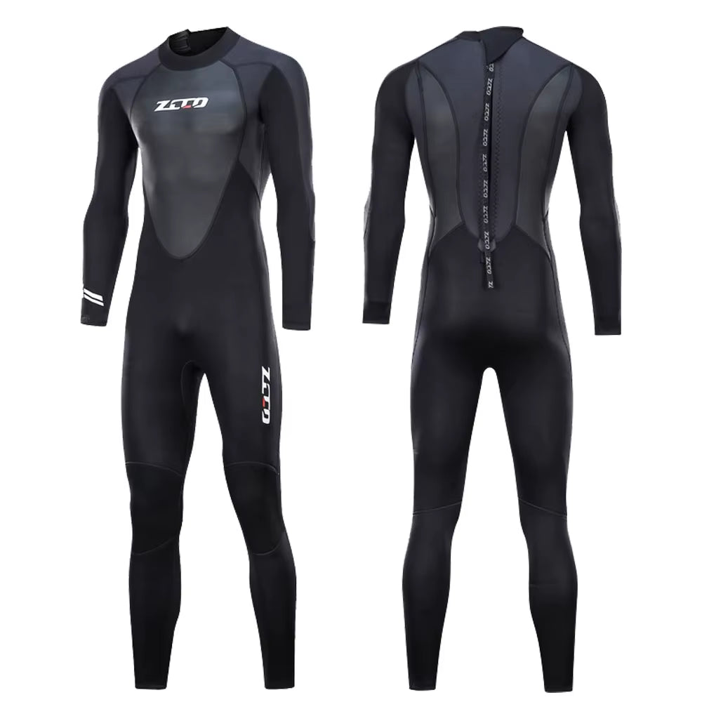 1.5Mm 3Mm Men Wetsuit Neoprene Scuba Diving Suit One-Piece Zipper Thickened Warm Spearfishing Swimwear Kayak Surfing Swimsuit