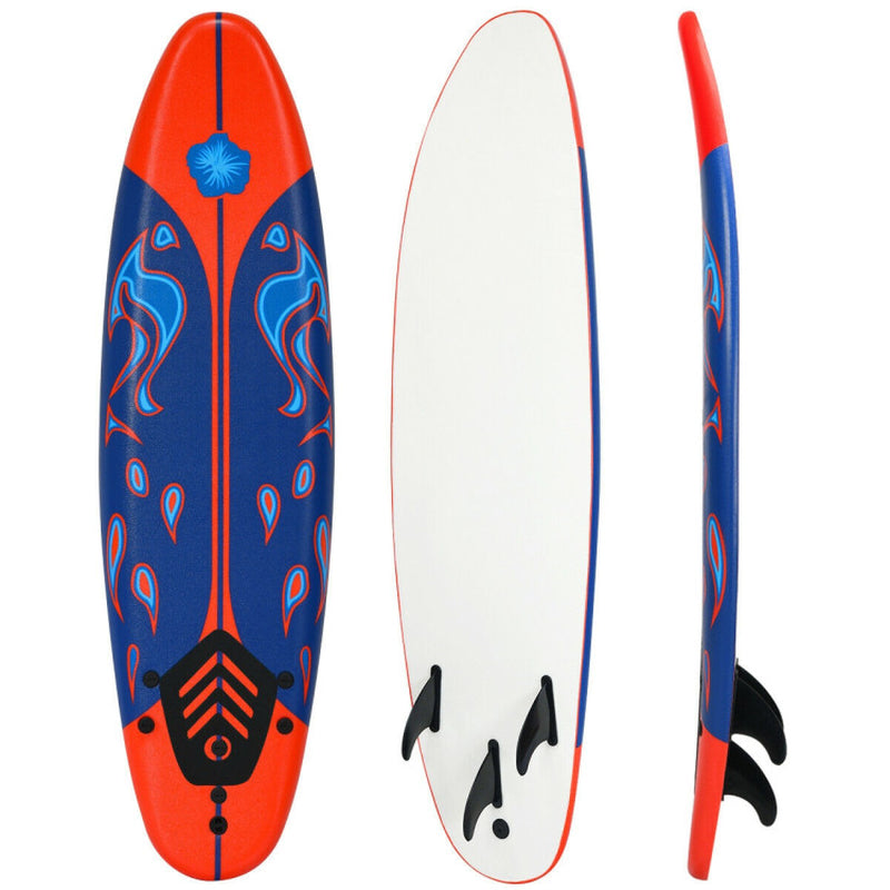 6 Feet Surfboard with 3 Detachable Fins