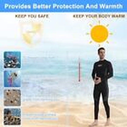 Wetsuits for Men Women, Mens 3MM Small Men'S Black & Light Gray Fullsuit