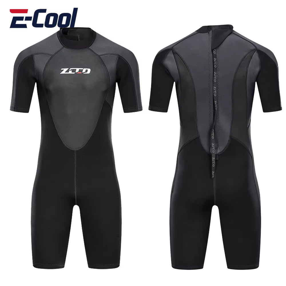 3Mm Men Short Sleeve Scuba Wetsuit Neoprene Wetsuit Surfing Sun Protection Warm Snorkeling Full Body Diving Surfing Suit