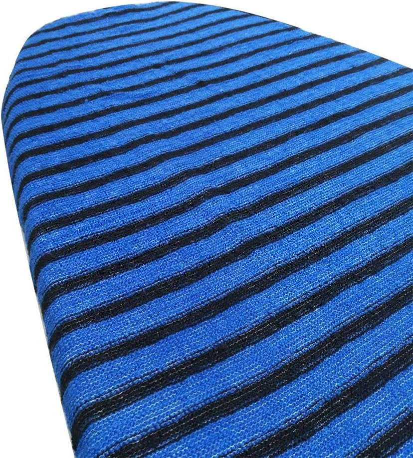 8'0''/8.9''/9'0''/10'0'' Long Board Sock Cover Light Protective Bag for Your Surf Board (Black+Blue,9'0")