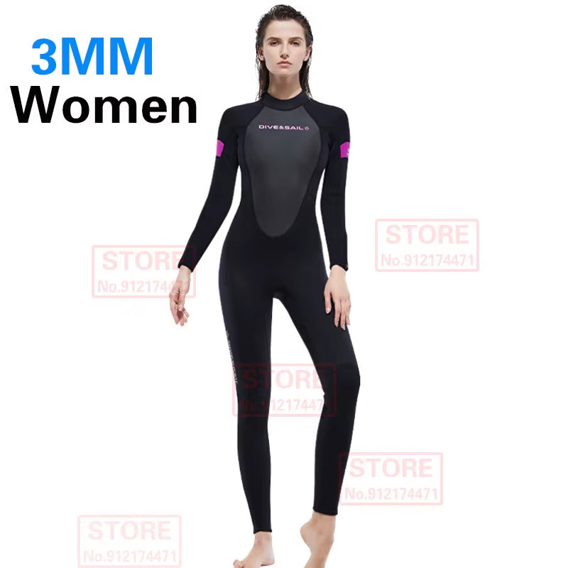 Premium 3MM/5MM Neoprene Wetsuit Men Women for Deep Scuba Diving Snorkeling Thickened Warm Wetsuit Swimming Kayaking Surf Suits