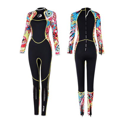 Women'S Full Wetsuit, Premium Neoprene Wet Suit, Starry Starry Sky Printed Full Body, Long Sleeve Wetsuit, XS, S, M, L, XL, XXL