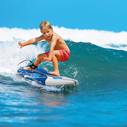 6' Surfboard Foamie Body Surfing Board W/3 Fins & Leash for Kids Adults White