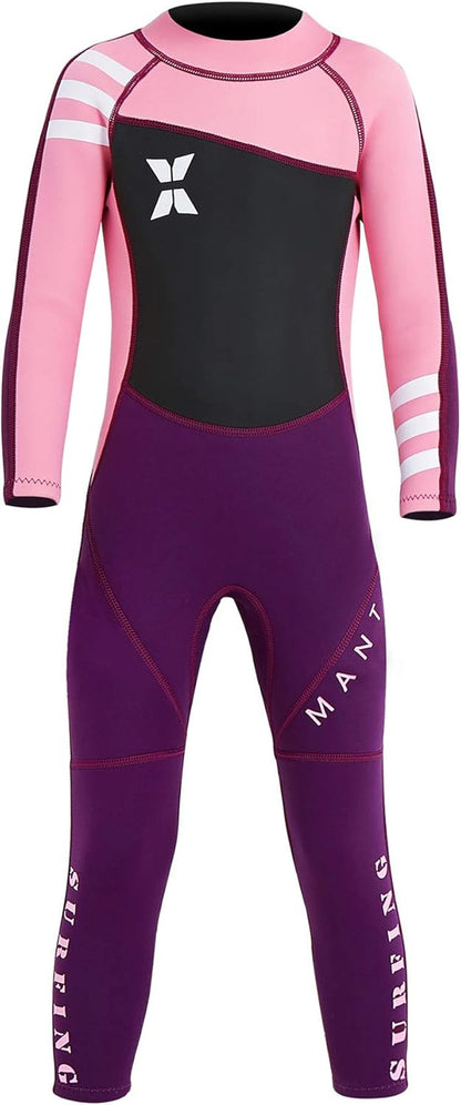 Kids 2.5Mm Wetsuit Long Sleeve One Piece UV Protection Thermal Swimsuit