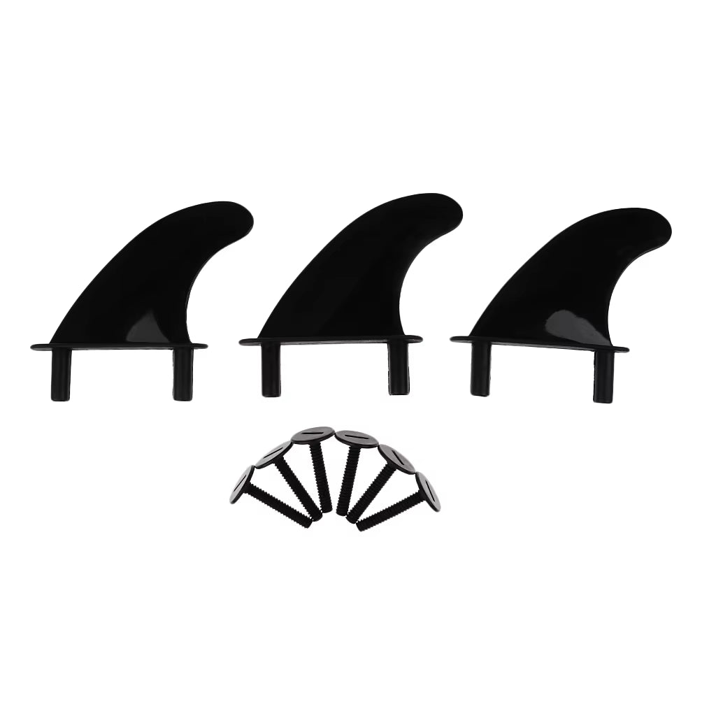 4.5 Inch G5 Soft Top Surf Fin with Replacement 6 Fins Screws Plastic Soft Tail Fin for Soft Surfboard Surfing Accessories