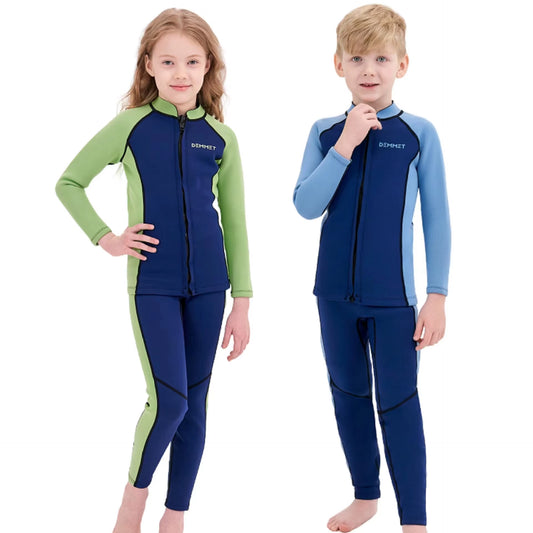 New Kids Wetsuit Neoprene 1.5Mm/3Mm Boys and Girls Thick Warm Scuba Diving Suit Underwater Free-Diving Split Long Sleeve