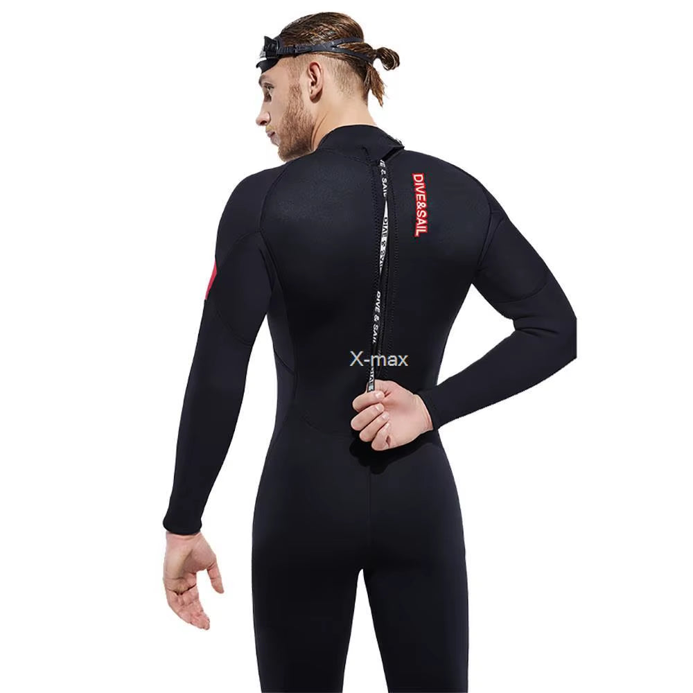 Full-Body Men Women 3Mm Neoprene Wetsuit Surfing Swimming Diving Suit Triathlon Wetsuit Cold Water Scuba Snorkeling Spearfishing