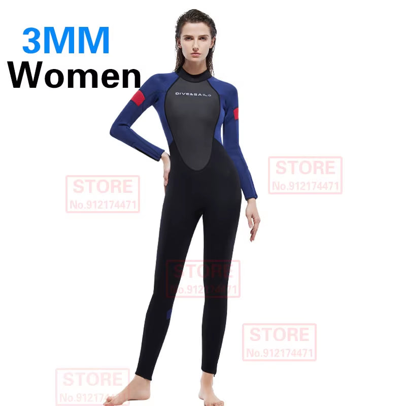 Premium 3MM/5MM Neoprene Wetsuit Men Women for Deep Scuba Diving Snorkeling Thickened Warm Wetsuit Swimming Kayaking Surf Suits