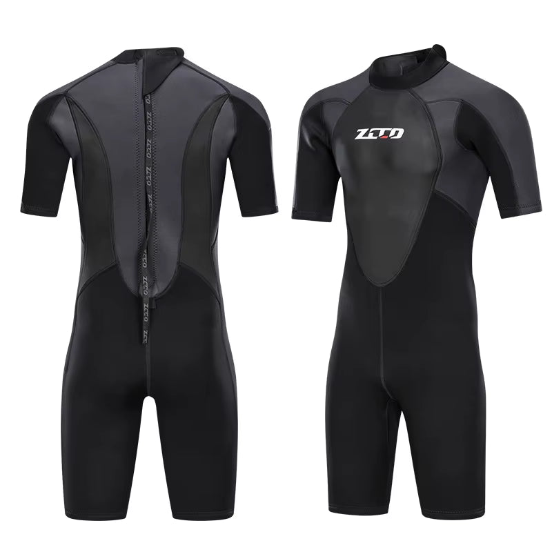 3Mm Men Short Sleeve Scuba Wetsuit Neoprene Wetsuit Surfing Sun Protection Warm Snorkeling Full Body Diving Surfing Suit