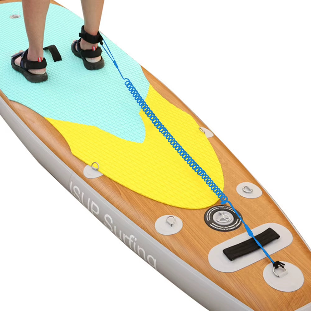 10 Feet Coiled Surfboard Leash Surfing Stand up Paddle Board Ankle Leash Sup Board Foot Leg Rope Surfboard Raft Kayak Rope