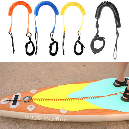 10 Feet Coiled Surfboard Leash Surfing Stand up Paddle Board Ankle Leash Sup Board Foot Leg Rope Surfboard Raft Kayak Rope