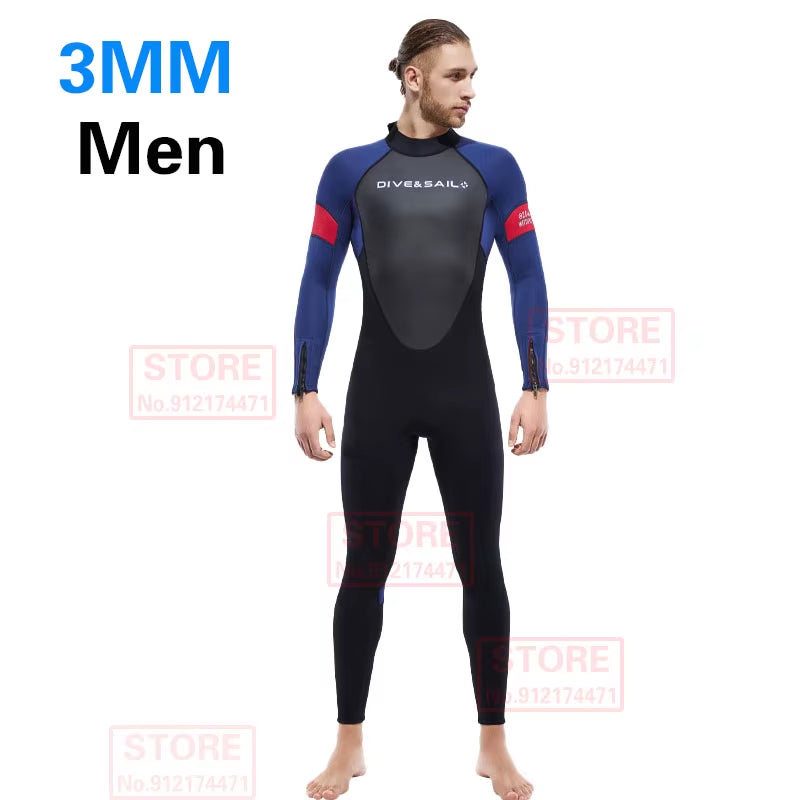 Premium 3MM/5MM Neoprene Wetsuit Men Women for Deep Scuba Diving Snorkeling Thickened Warm Wetsuit Swimming Kayaking Surf Suits