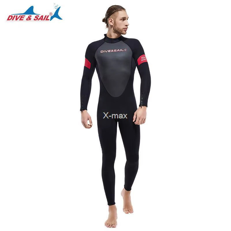 Full-Body Men Women 3Mm Neoprene Wetsuit Surfing Swimming Diving Suit Triathlon Wetsuit Cold Water Scuba Snorkeling Spearfishing