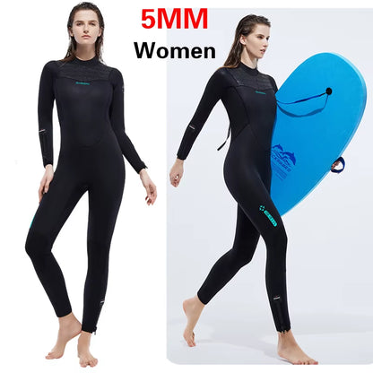 Premium 3MM/5MM Neoprene Wetsuit Men Women for Deep Scuba Diving Snorkeling Thickened Warm Wetsuit Swimming Kayaking Surf Suits