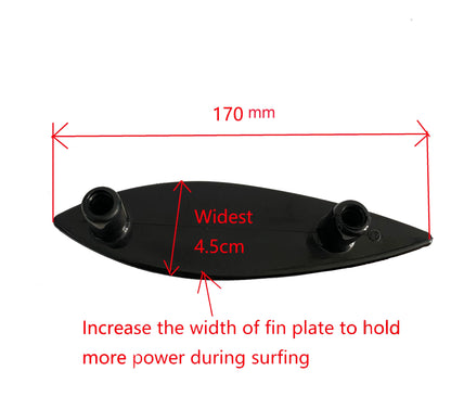 4.5 Inch G5 Soft Top Surf Fin with Replacement 6 Fins Screws Plastic Soft Tail Fin for Soft Surfboard Surfing Accessories