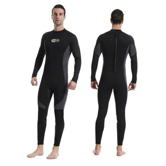 Wetsuits for Men Women, Mens 3MM Small Men'S Black & Light Gray Fullsuit