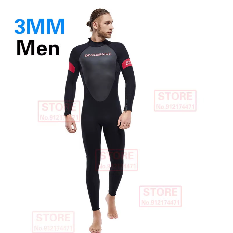 Premium 3MM/5MM Neoprene Wetsuit Men Women for Deep Scuba Diving Snorkeling Thickened Warm Wetsuit Swimming Kayaking Surf Suits