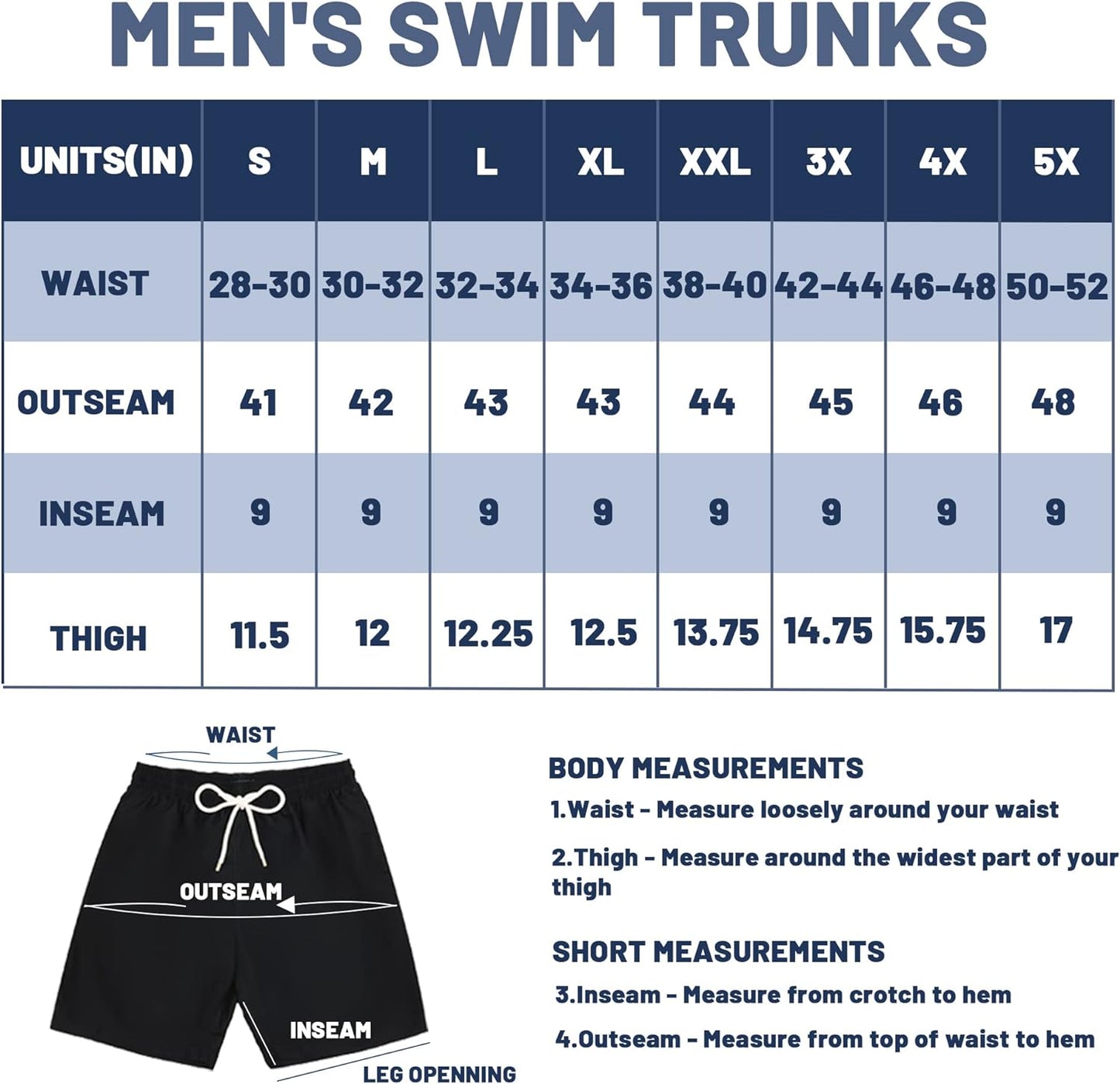 Mens Swim Trunks Long, Quick Dry Mens Boardshorts, 9 Inches Inseam Mens Bathing Suits with Mesh Lining