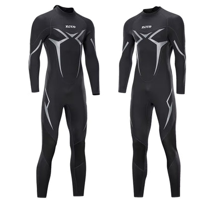 1.5Mm 3Mm Men Wetsuit Neoprene Scuba Diving Suit One-Piece Zipper Thickened Warm Spearfishing Swimwear Kayak Surfing Swimsuit