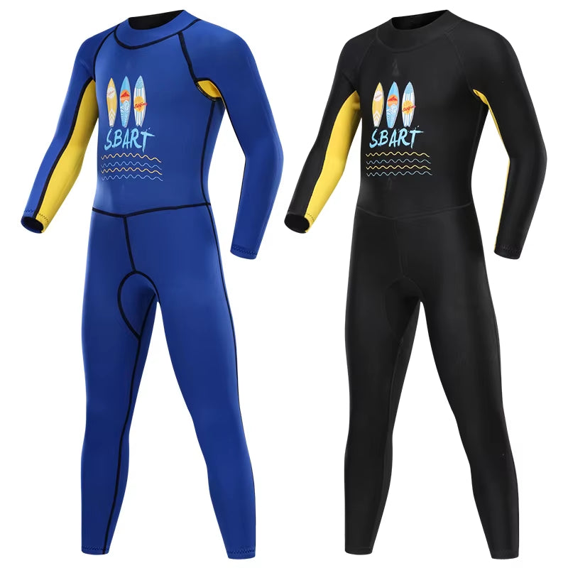 Sbart Neoprene Wetsuit Kids 2Mm Diving Suit Spearfishing Suit Surfing Suits Boy in Swimwear Swimsuit for Girl Children