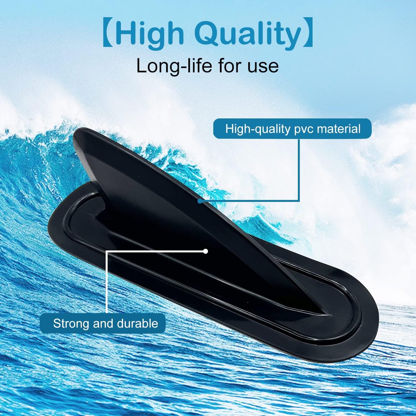 2 Pack Kayak Tracking Fin Skeg PVC Center Fin Surfing Watershed Board Fin for Kayak Canoe Boat Dinghy and for Long Board Surfboard Paddle Board