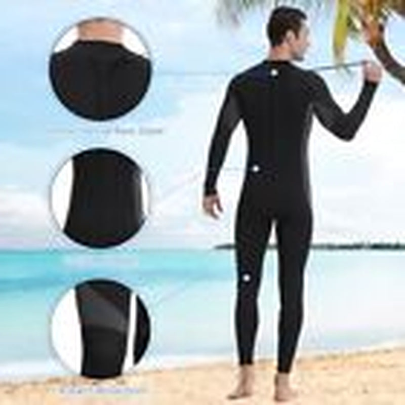 Wetsuits for Men Women, Mens 3MM Small Men'S Black & Light Gray Fullsuit