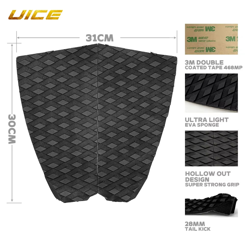 Surf Grip Surf Mat Surfboard Traction Pad Surfing Board Deck Surf EVA Foam Deck Pad Anti-Slip Grips Deck Pads Surfing Accessorie