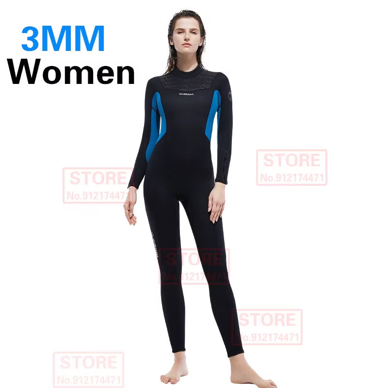 Premium 3MM/5MM Neoprene Wetsuit Men Women for Deep Scuba Diving Snorkeling Thickened Warm Wetsuit Swimming Kayaking Surf Suits