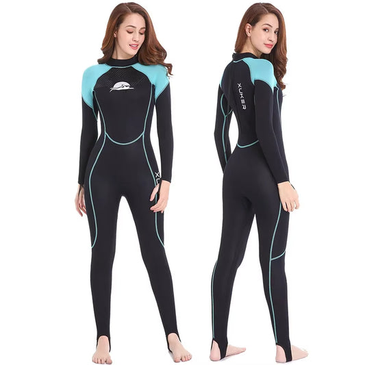 Women'S 2Mm Neoprene Wet Suits Full Body Wetsuit for Diving Snorkeling Surfing Swimming Canoeing in Cold Water Back Zipper Strap